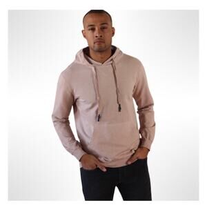 Jerry Kaye Collection Cotton Hooded Sweatshirt XL Pink Mauve Made in Italy